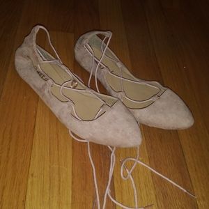 Wet Seal lace up flats